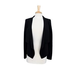New Bcbgmaxazria Abree Drape Front Black Blazer Size XS